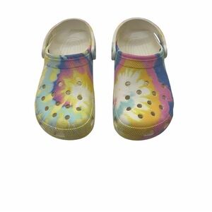 Crocs Classic Tie-Dye Clogs Unisex Adult M9 / W11 Slip-On Comfort Shoes